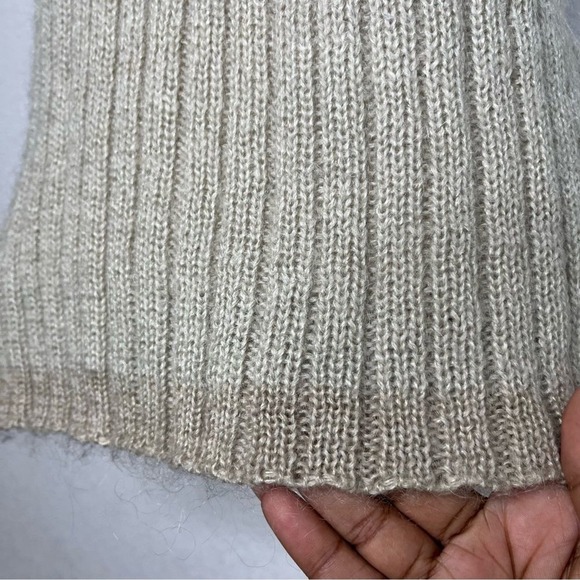 J.‎ Crew Women Turtleneck Sweater Small Mohair Wool Ribbed Sleeveless Academia - Picture 7 of 7